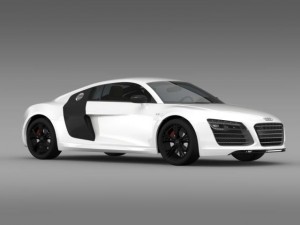 audi r8 v10plus 2013 3D Model