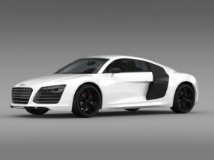 audi r8 v10plus 2013 3D Model