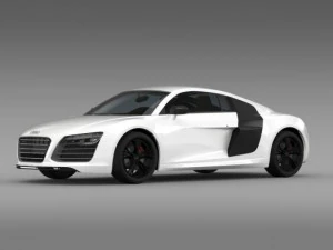 audi r8 v10plus 2013 3D Model