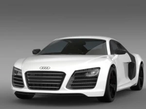 audi r8 v10plus 2013 3D Model