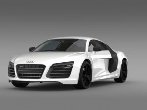 audi r8 v10plus 2013 3D Model
