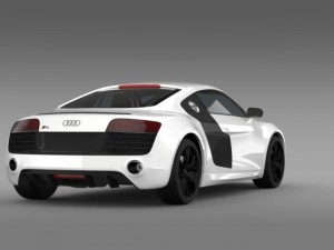 audi r8 v10plus 2013 3D Model
