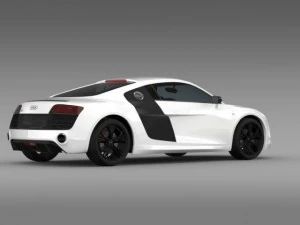 audi r8 v10plus 2013 3D Model