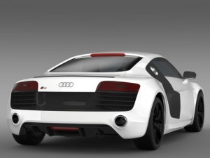 audi r8 v10plus 2013 3D Model