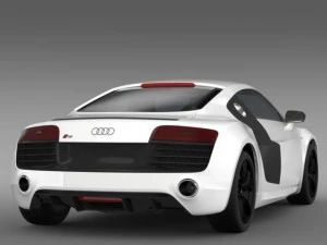 audi r8 v10plus 2013 3D Model