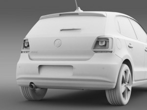 volkswagen polo 5d 20092013 3Dモデル