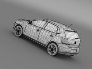 volkswagen polo 5d 20092013 3Dモデル