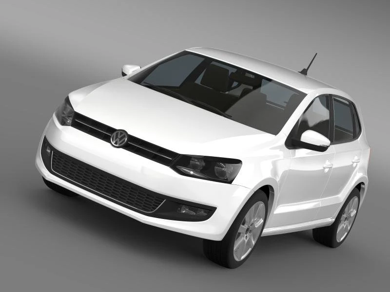 volkswagen polo bifuel 5d 20102013 3D Model .c4d .max .obj .3ds .fbx .stl .blend 