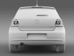 volkswagen polo bifuel 5d 20102013 3D Model