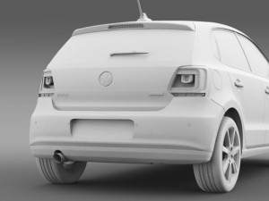 volkswagen polo bifuel 5d 20102013 3D Model
