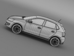 volkswagen polo bifuel 5d 20102013 3D Model