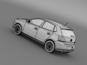 volkswagen polo bifuel 5d 20102013 3D Model