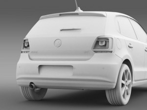 volkswagen polo gt 2013 3D Model