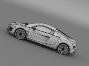 audi r8 e tronprototype 2013 3D मॉडल