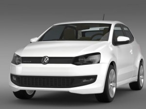 volkswagen polo bluemotion 3d 20102013 3Dモデル