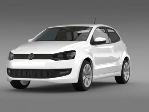volkswagen polo bluemotion 3d 20102013 3Dモデル