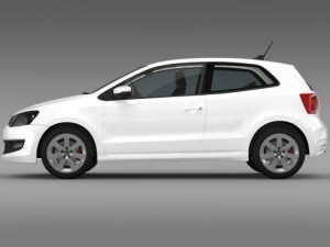 volkswagen polo bluemotion 3d 20102013 3Dモデル