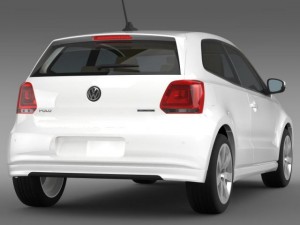 volkswagen polo bluemotion 3d 20102013 3Dモデル