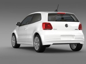 volkswagen polo bluemotion 3d 20102013 3Dモデル