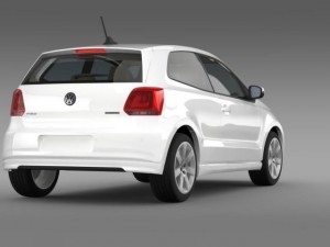 volkswagen polo bluemotion 3d 20102013 3Dモデル