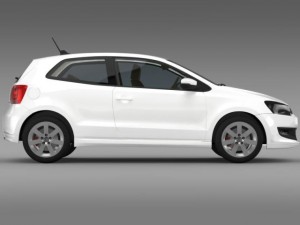 volkswagen polo bluemotion 3d 20102013 3Dモデル