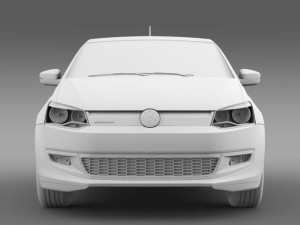 volkswagen polo bluemotion 3d 20102013 3Dモデル