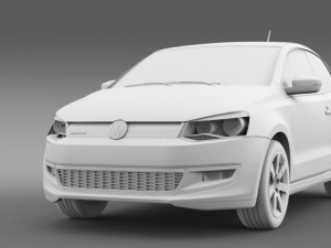 volkswagen polo bluemotion 3d 20102013 3Dモデル