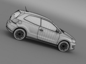 volkswagen polo bluemotion 3d 20102013 3Dモデル