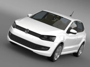 volkswagen polo bluemotion 5d 20102013 Modelo 3D