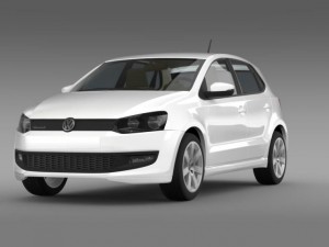 volkswagen polo bluemotion 5d 20102013 Modèle 3D