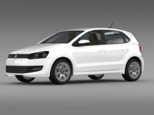 volkswagen polo bluemotion 5d 20102013 Modèle 3D