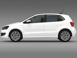 volkswagen polo bluemotion 5d 20102013 Modèle 3D