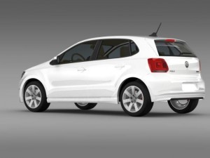 volkswagen polo bluemotion 5d 20102013 Modèle 3D
