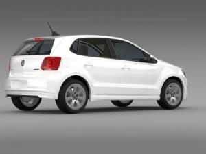 volkswagen polo bluemotion 5d 20102013 Modèle 3D