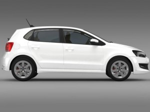 volkswagen polo bluemotion 5d 20102013 Modèle 3D