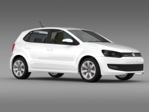 volkswagen polo bluemotion 5d 20102013 Modèle 3D