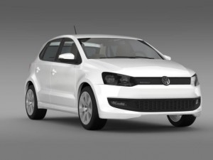 volkswagen polo bluemotion 5d 20102013 Modèle 3D