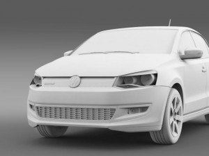 volkswagen polo bluemotion 5d 20102013 Modèle 3D