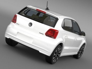volkswagen polo bluemotion 5d 2014 3D 모델