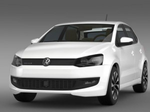 volkswagen polo bluemotion 5d 2014 3D 모델