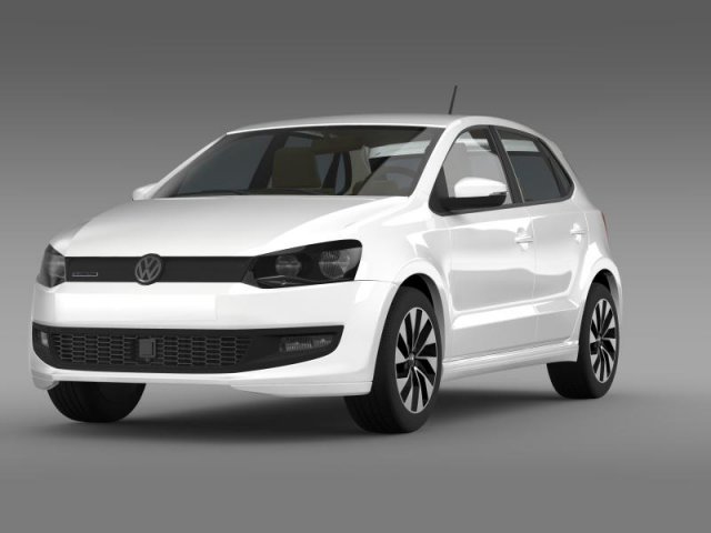 Volkswagen Polo 5 portes 2012 Modèle 3D