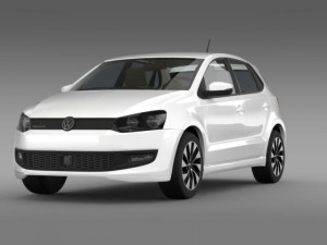 volkswagen polo bluemotion 5d 2014 3D 모델
