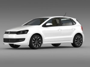 volkswagen polo bluemotion 5d 2014 3D 모델