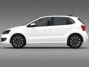 volkswagen polo bluemotion 5d 2014 3D 모델