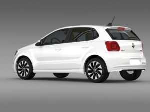 volkswagen polo bluemotion 5d 2014 3D 모델
