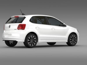 volkswagen polo bluemotion 5d 2014 3D 모델
