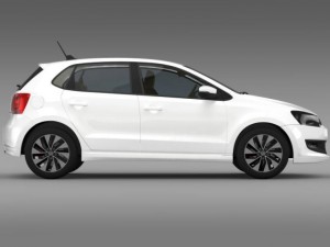 volkswagen polo bluemotion 5d 2014 3D 모델