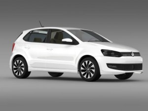 volkswagen polo bluemotion 5d 2014 3D 모델