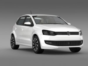 volkswagen polo bluemotion 5d 2014 3D 모델