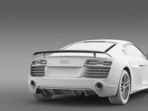 audi r8 lmx 2014 3D Model